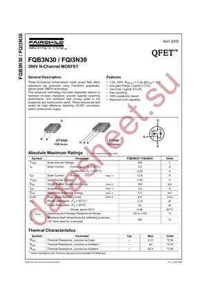 FQI3N30TU datasheet  